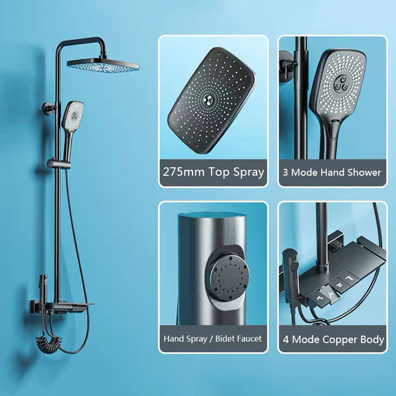Digital Rainfall Brass Shower - Image 4
