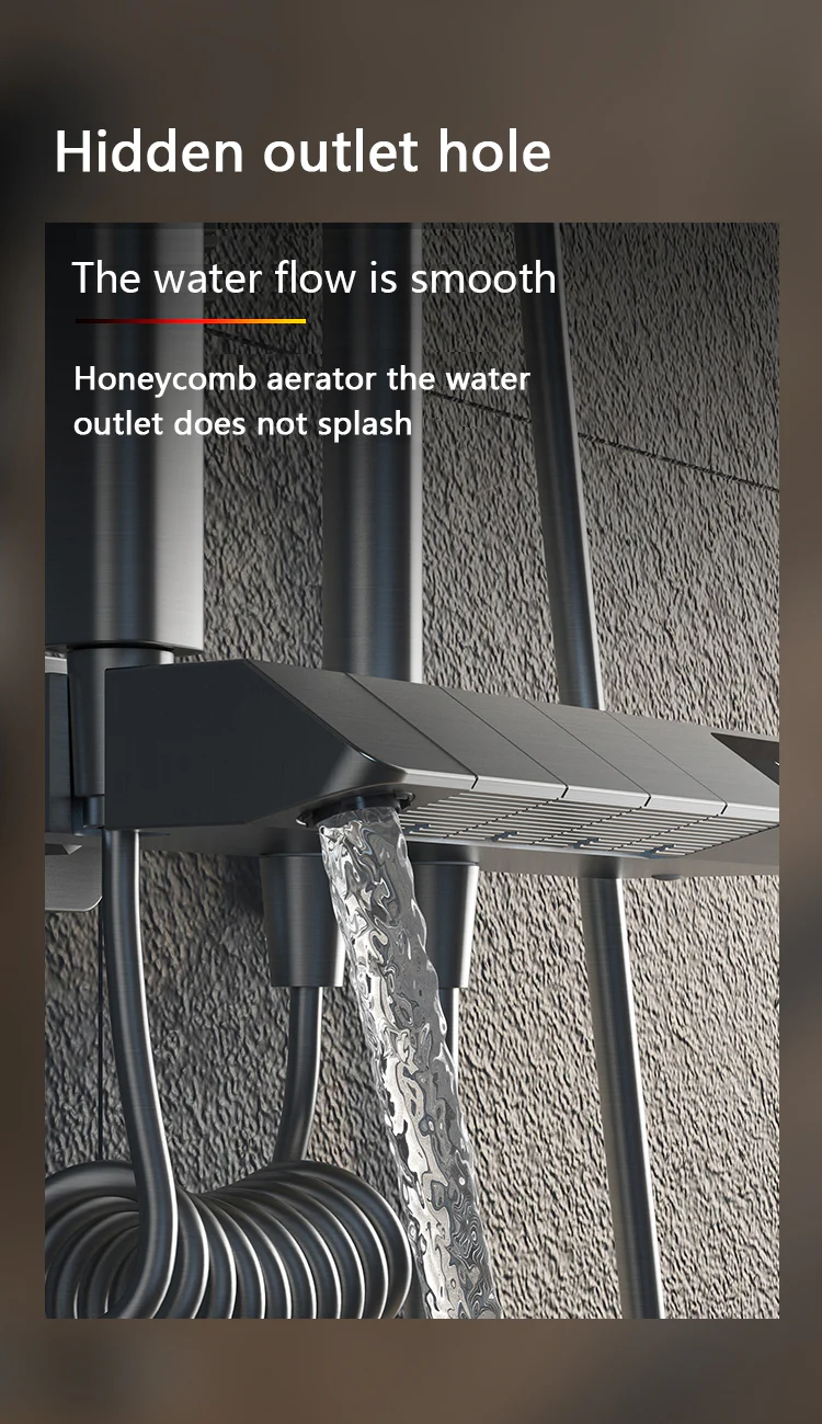 Digital Rainfall Brass Shower - Image 44