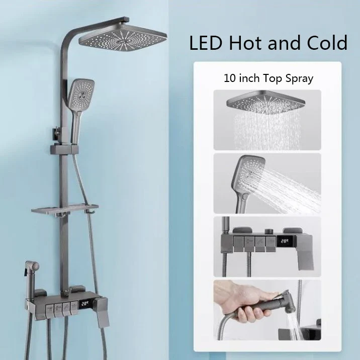 Digital Rainfall Brass Shower - Image 8