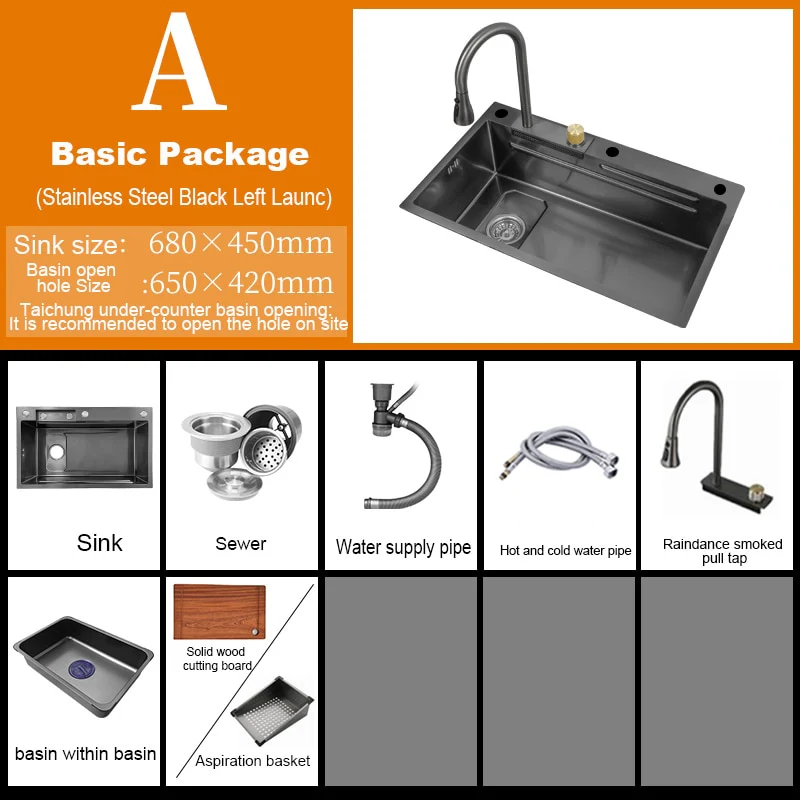 Digital Stainless Steel Kitchen Waterfall Sink - Image 18