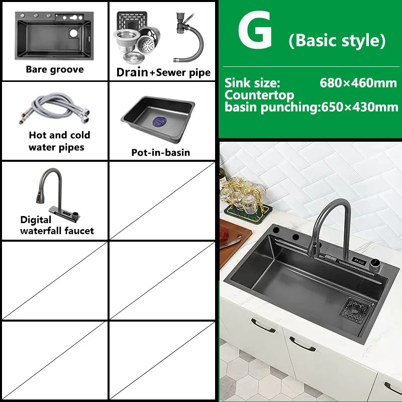 Digital Waterfall Kitchen Sink - Image 21