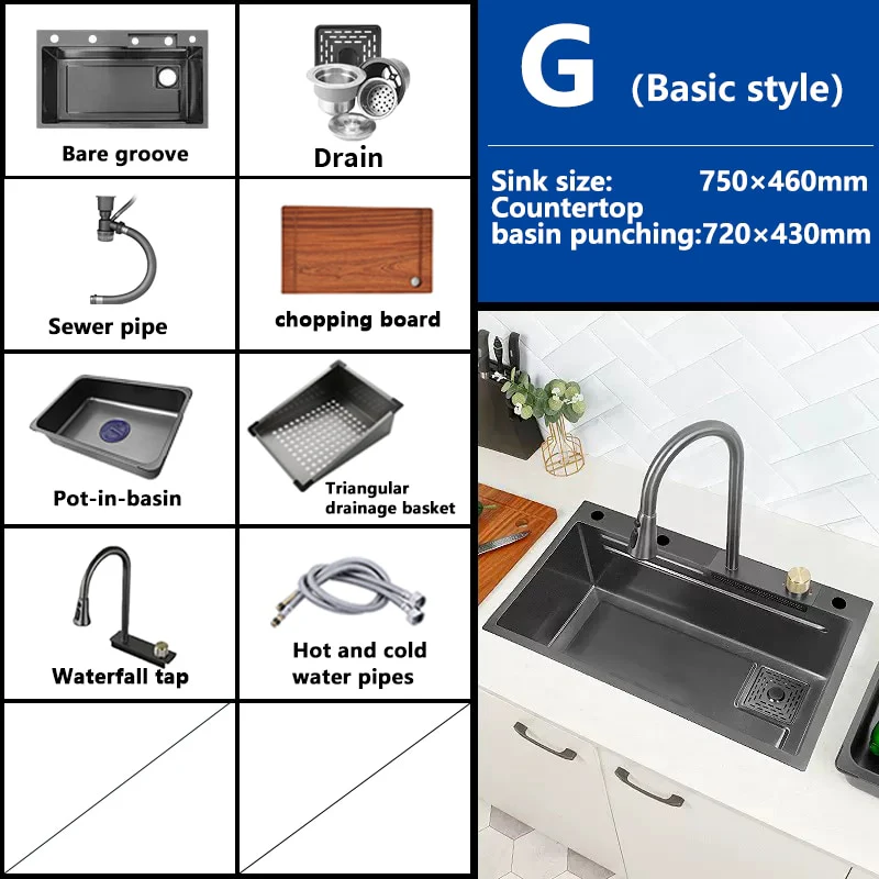 Digital Waterfall Kitchen Sink - Image 23