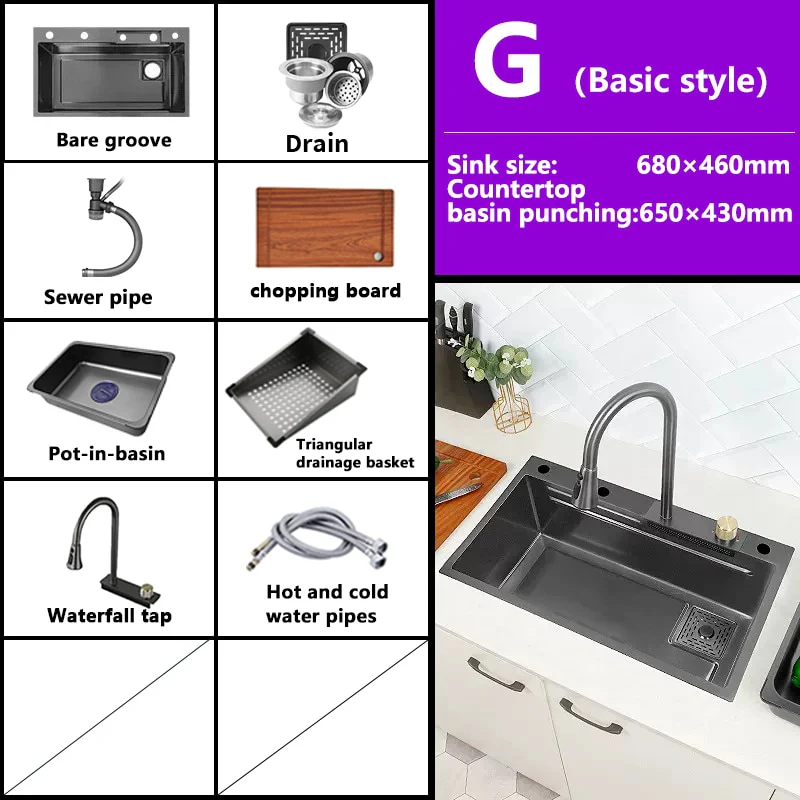 Digital Waterfall Kitchen Sink - Image 3