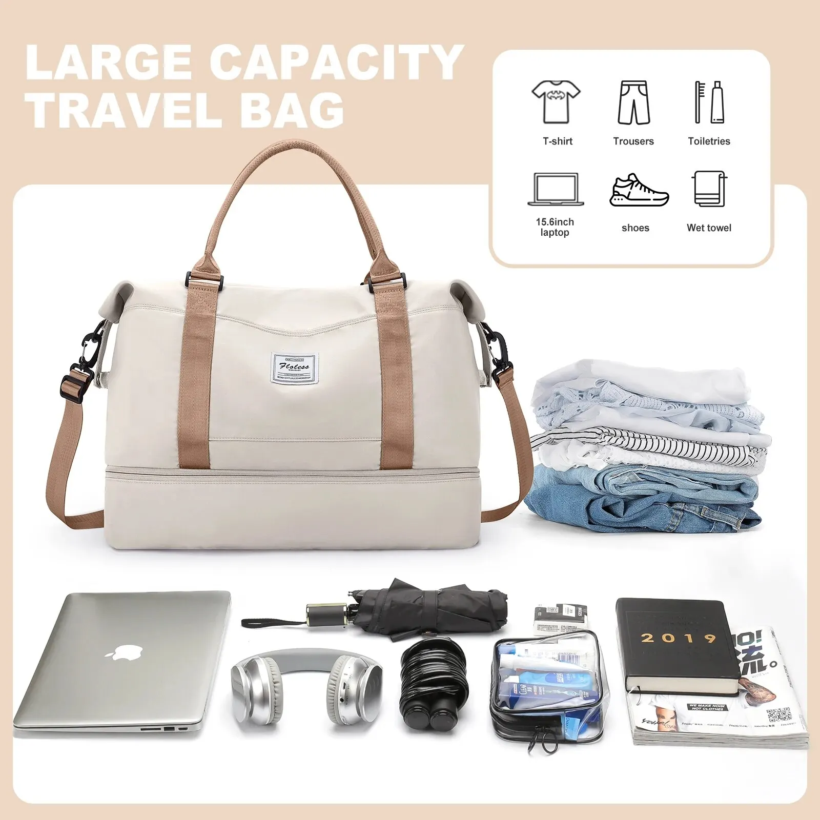 Double Layer Shoe Storage Travel Bag - Image 2