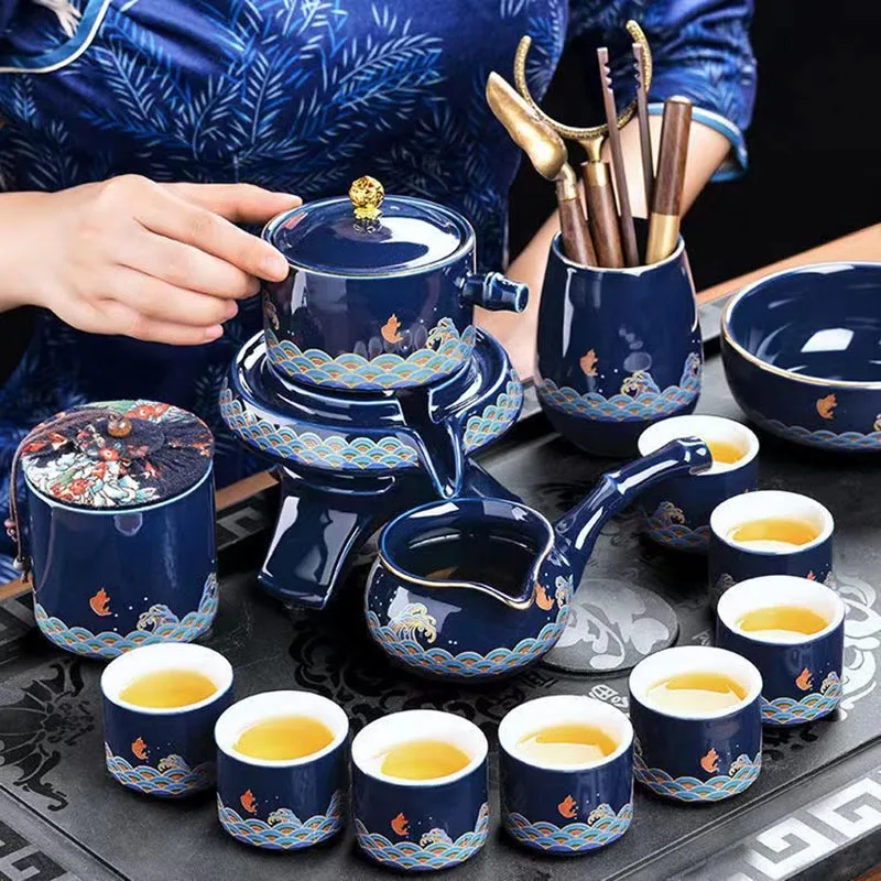 Dragon Blossom: Ceramic Travel Tea Set - Image 6