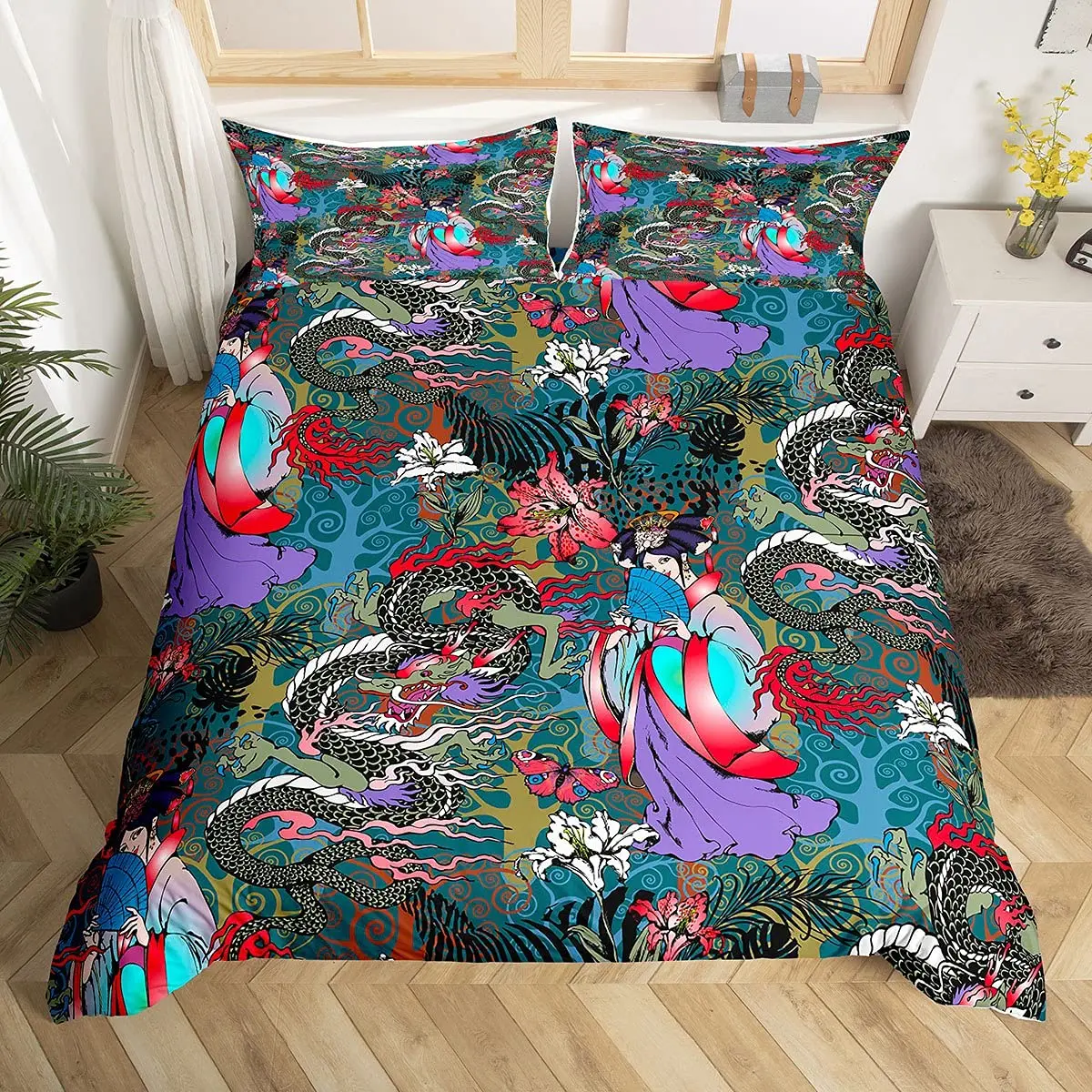 Dragon Duvet Pillow Cover Set - Image 17