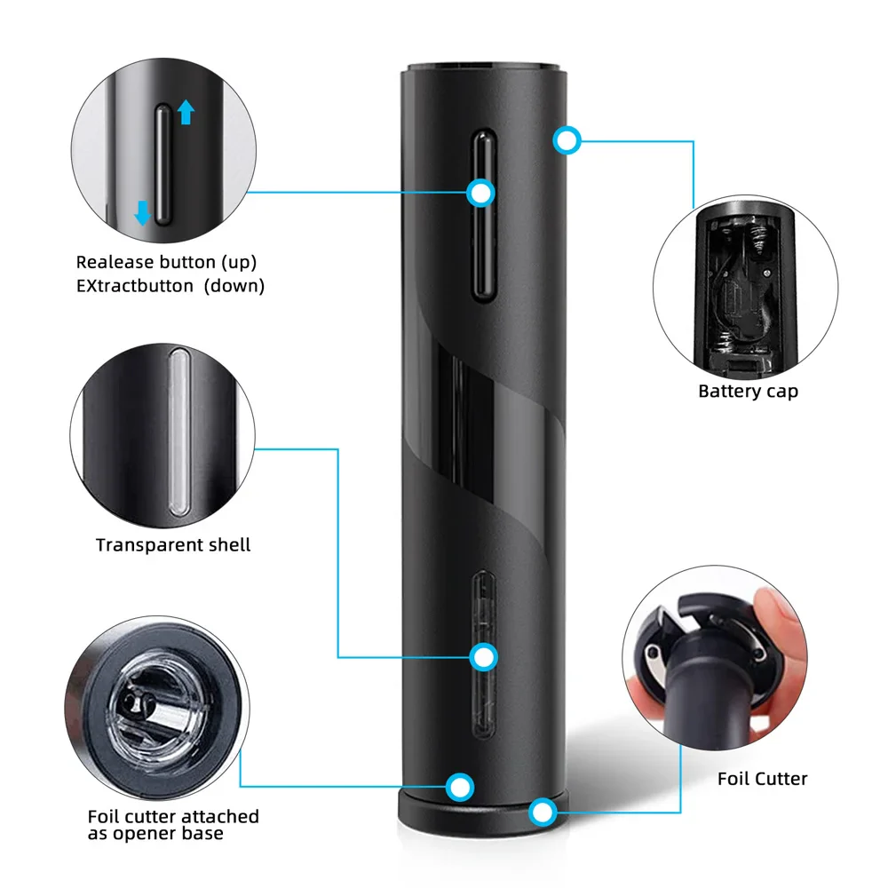 EaseUncork Electric Wine Wizard: Automatic Corkscrew Opener - Image 2