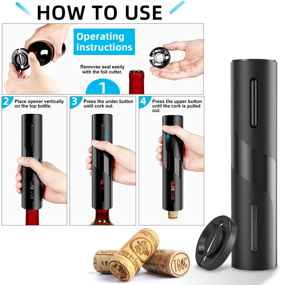 EaseUncork Electric Wine Wizard: Automatic Corkscrew Opener - Image 5