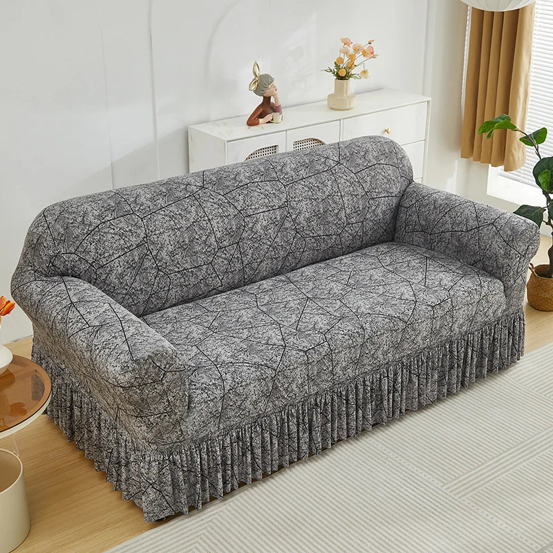 Elastic Printed Sofa Slipcover - Image 14