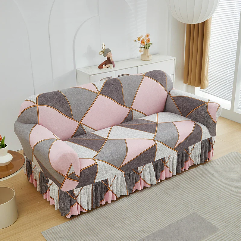 Elastic Printed Sofa Slipcover - Image 16