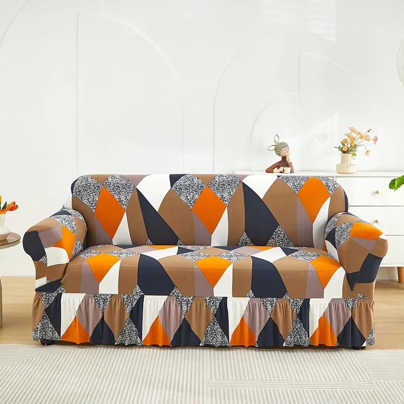Elastic Printed Sofa Slipcover - Image 18