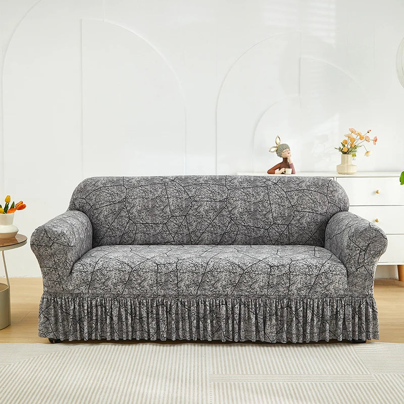 Elastic Printed Sofa Slipcover - Image 19