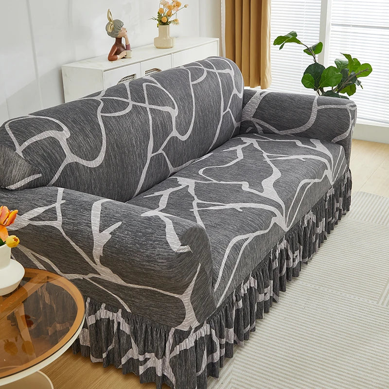 Elastic Printed Sofa Slipcover - Image 22