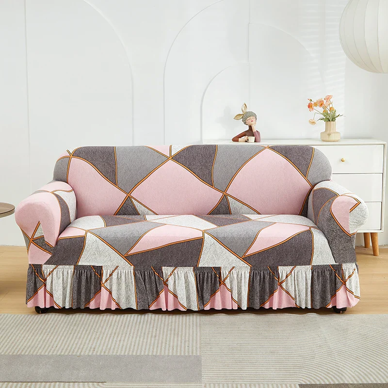 Elastic Printed Sofa Slipcover - Image 3
