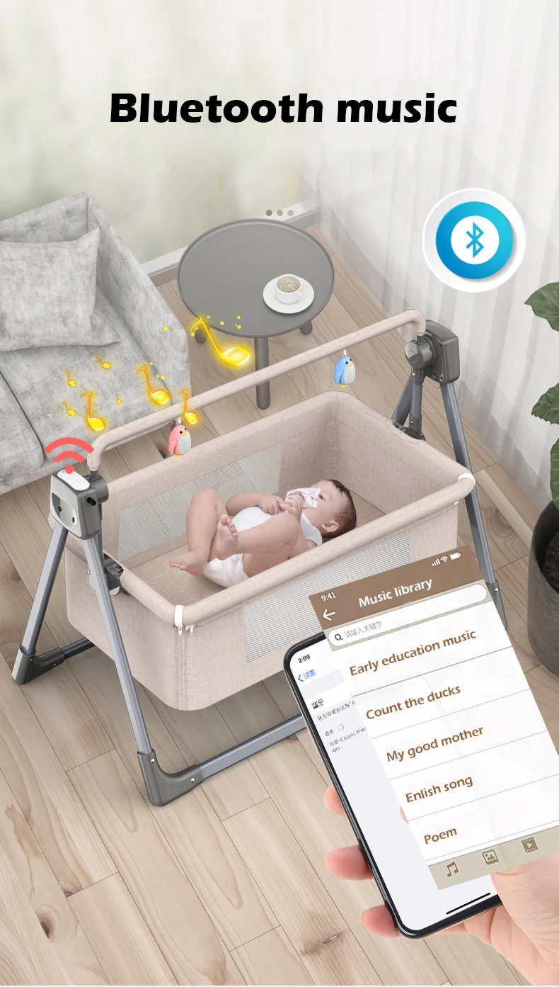 Electric Baby Rocking Crib - Image 11