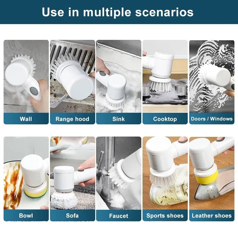 Electric Cleaning Brush Set - Image 2