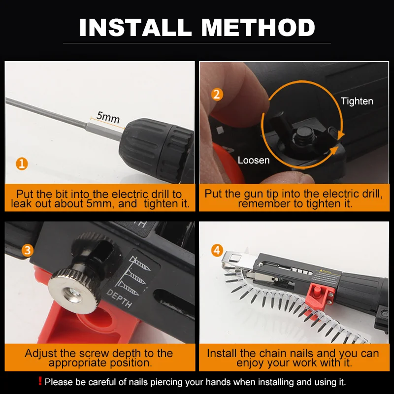 Electric Drill Chain Nail Gun - Image 6