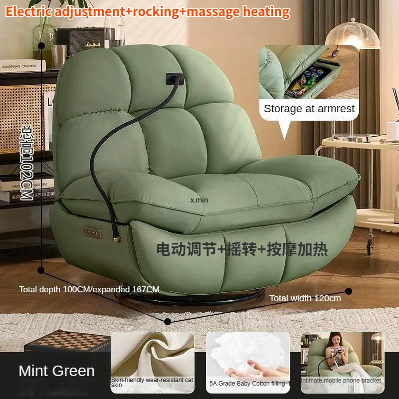 Electric Heating Massage Recliner Armchair Sofa - Image 11