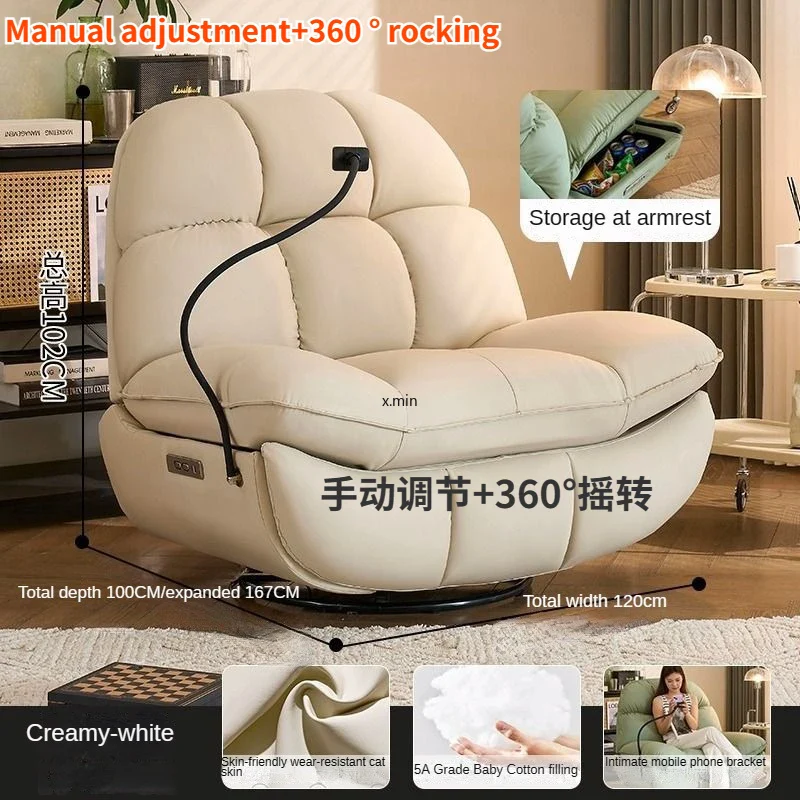 Electric Heating Massage Recliner Armchair Sofa - Image 14