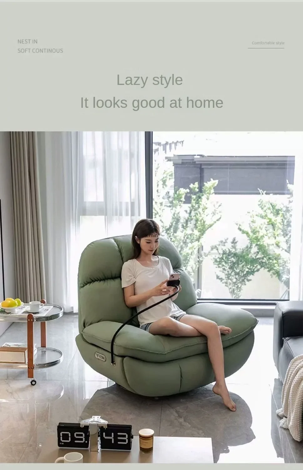 Electric Heating Massage Recliner Armchair Sofa - Image 30