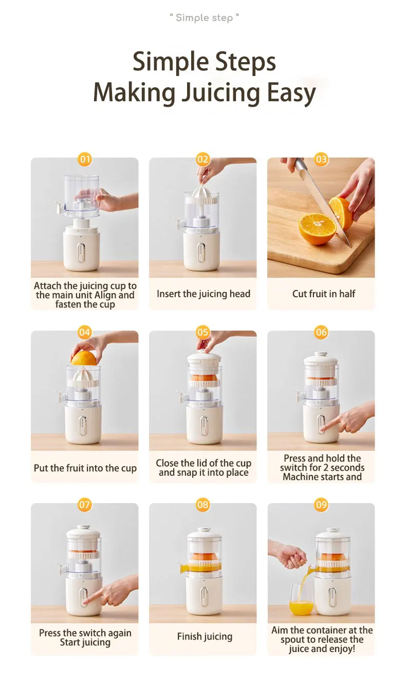 Electric Orange Fruit  Juicer - Image 9