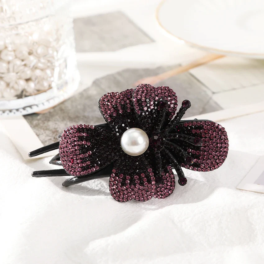 Elegant Rhinestone Flower Clip - Image 11