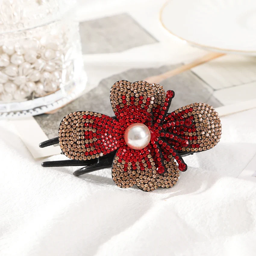Elegant Rhinestone Flower Clip - Image 12