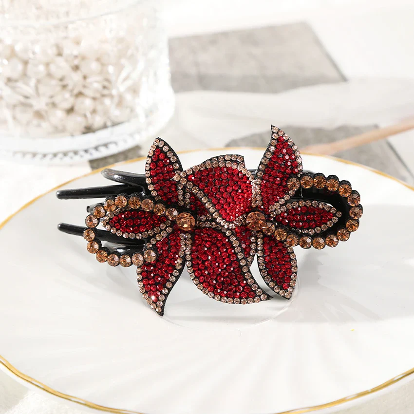 Elegant Rhinestone Flower Clip - Image 13