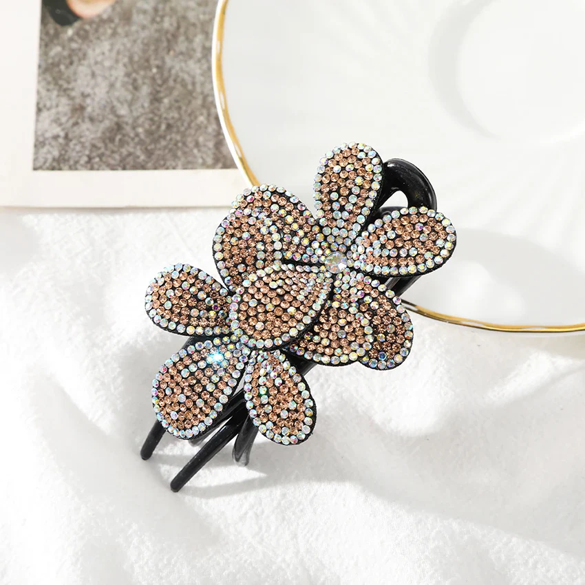 Elegant Rhinestone Flower Clip - Image 21