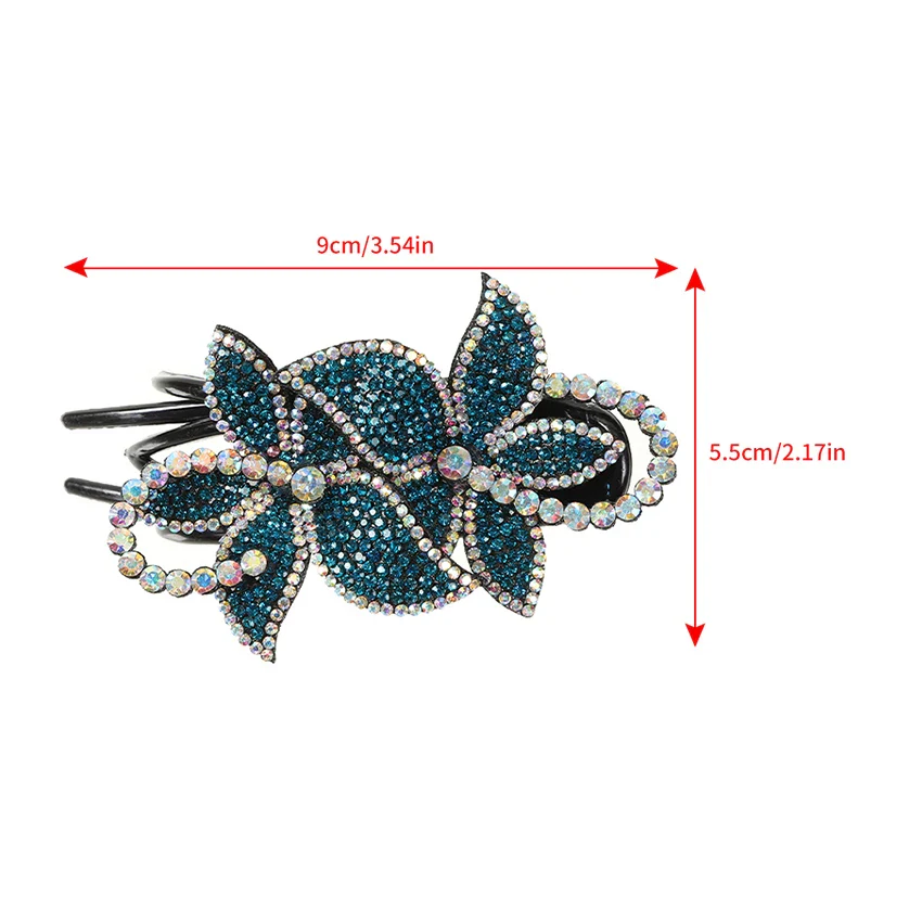 Elegant Rhinestone Flower Clip - Image 4