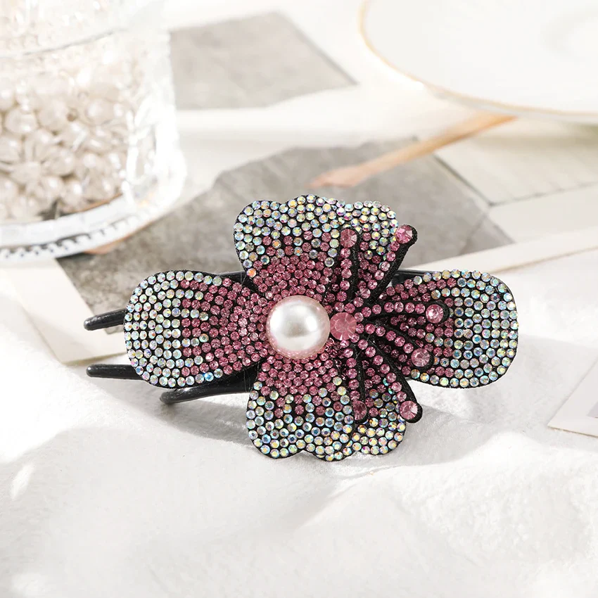Elegant Rhinestone Flower Clip - Image 7