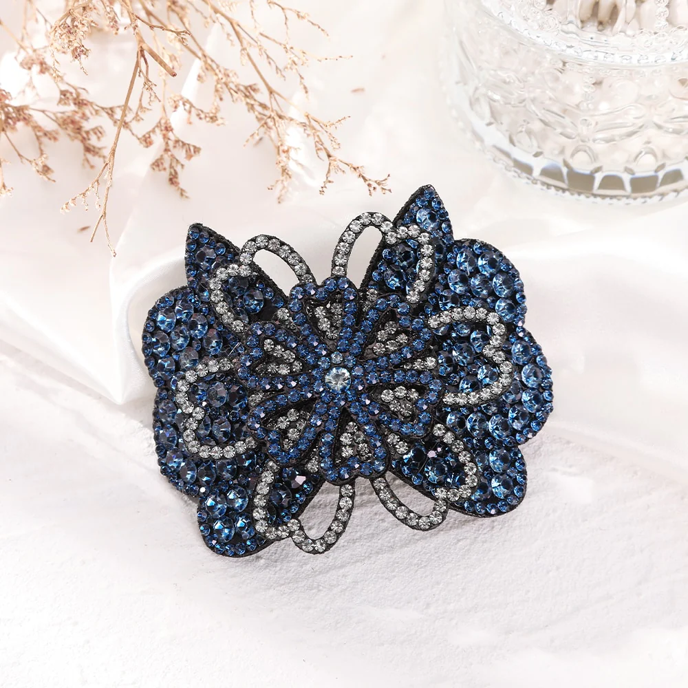 Elegant Rhinestone Flower Hair Clip - Image 15
