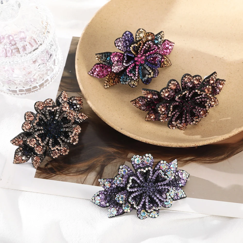 Elegant Rhinestone Flower Hair Clip - Image 21