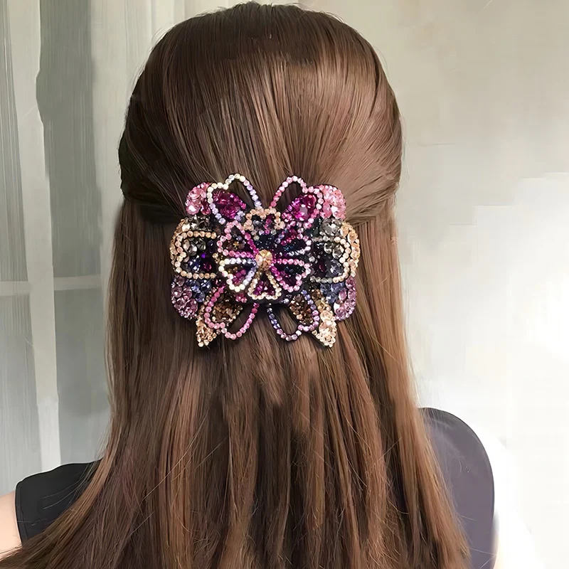 Elegant Rhinestone Flower Hair Clip - Image 23