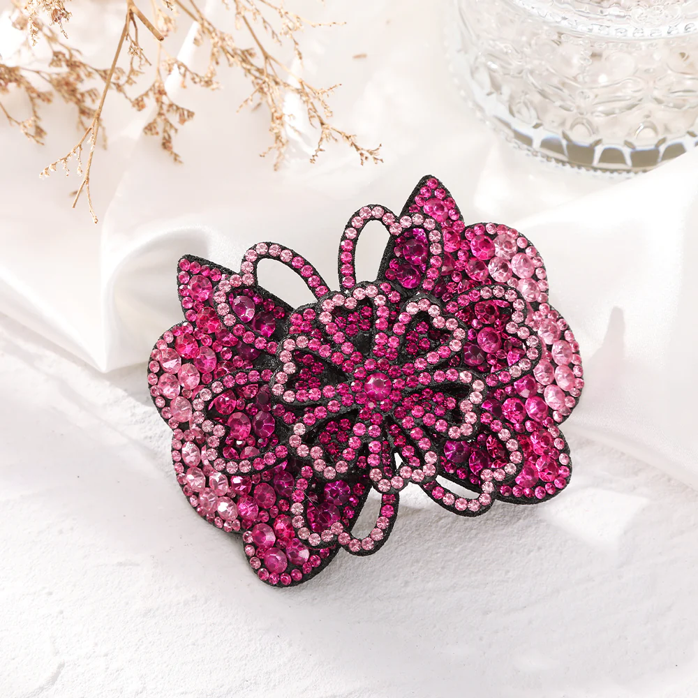 Elegant Rhinestone Flower Hair Clip - Image 26