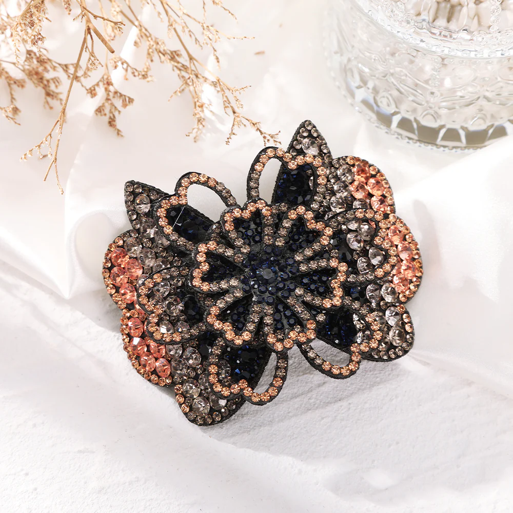 Elegant Rhinestone Flower Hair Clip - Image 30