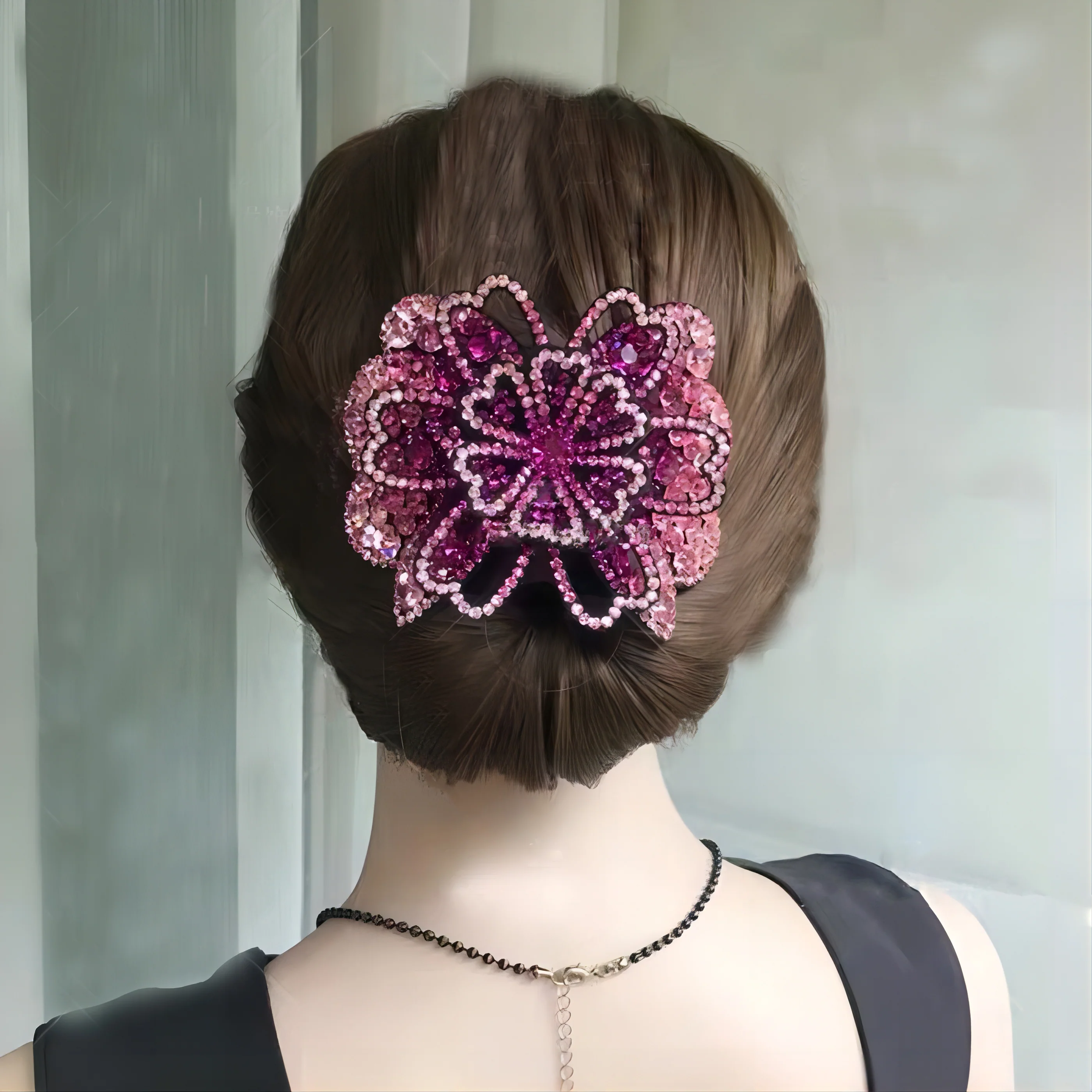 Elegant Rhinestone Flower Hair Clip - Image 36