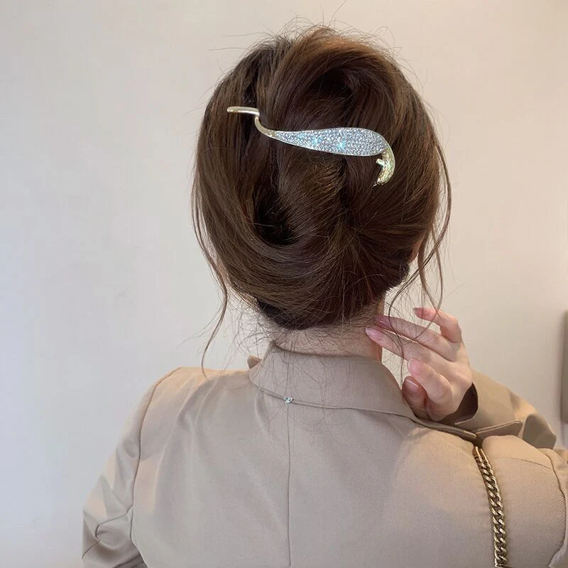 Elegant Rhinestone Metal Hair Pin - Image 13