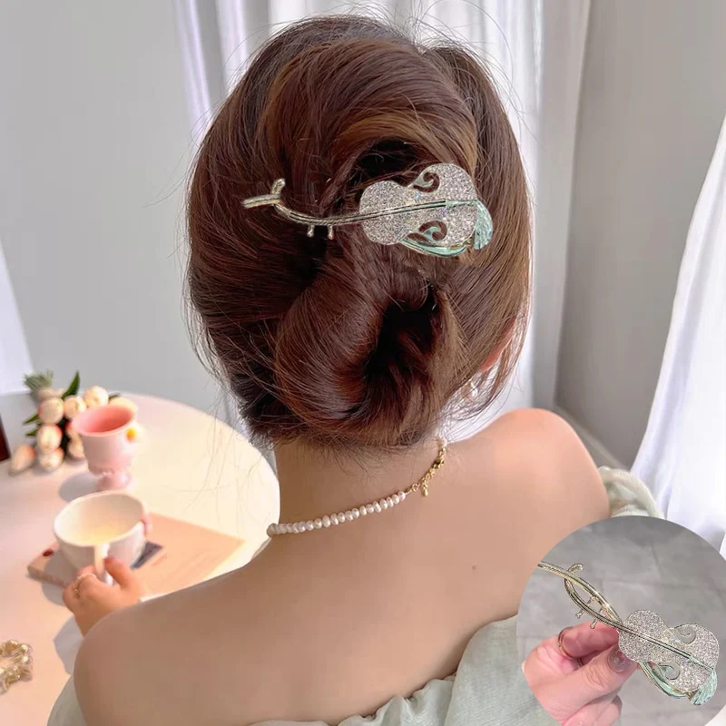 Elegant Rhinestone Metal Hair Pin - Image 2