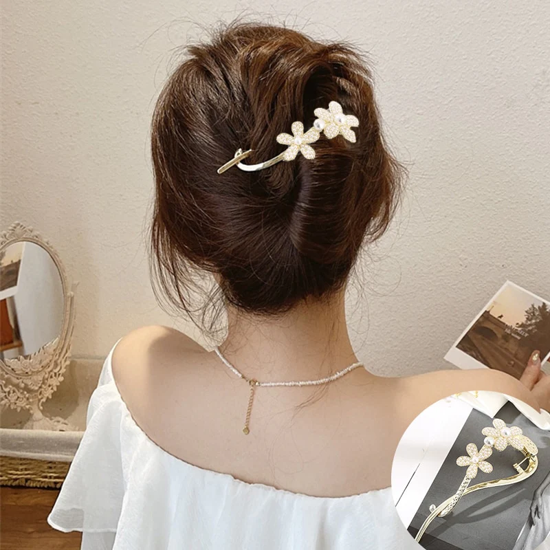 Elegant Rhinestone Metal Hair Pin - Image 22