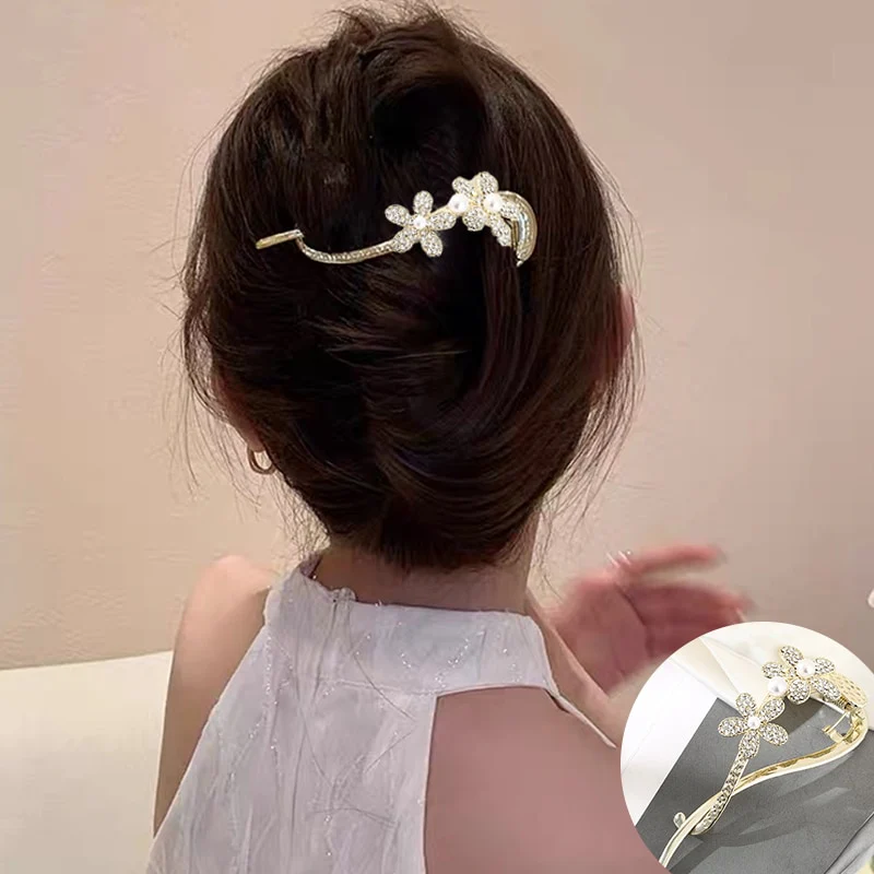 Elegant Rhinestone Metal Hair Pin - Image 23