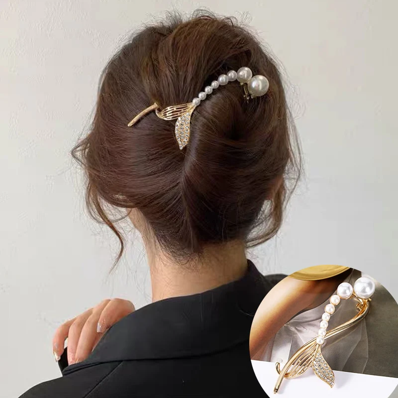 Elegant Rhinestone Metal Hair Pin - Image 29