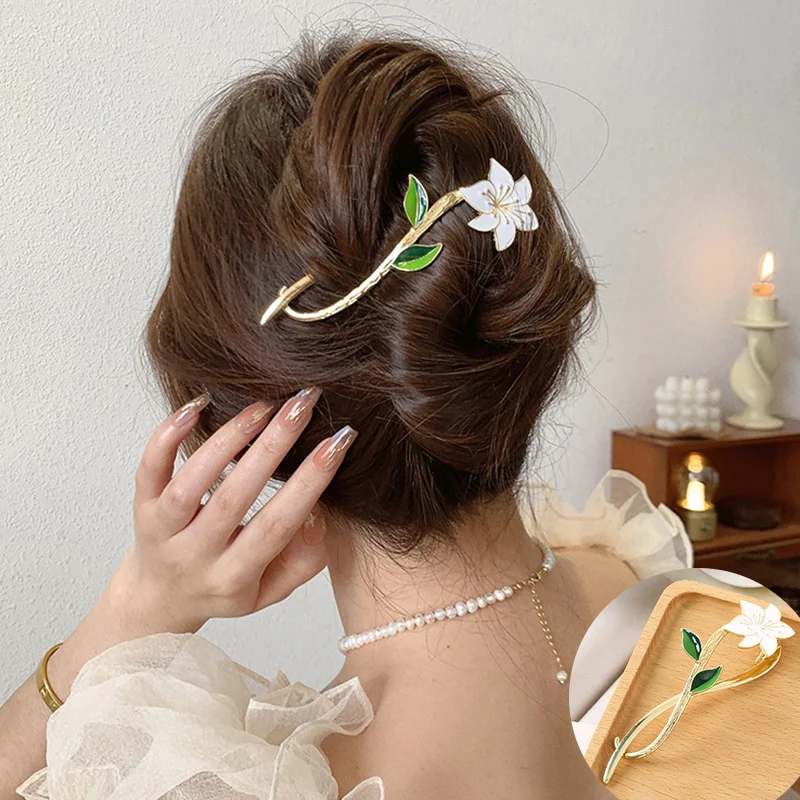 Elegant Rhinestone Metal Hair Pin - Image 31