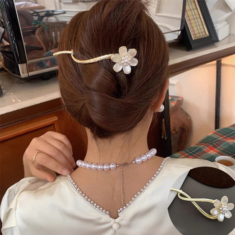 Elegant Rhinestone Metal Hair Pin - Image 32