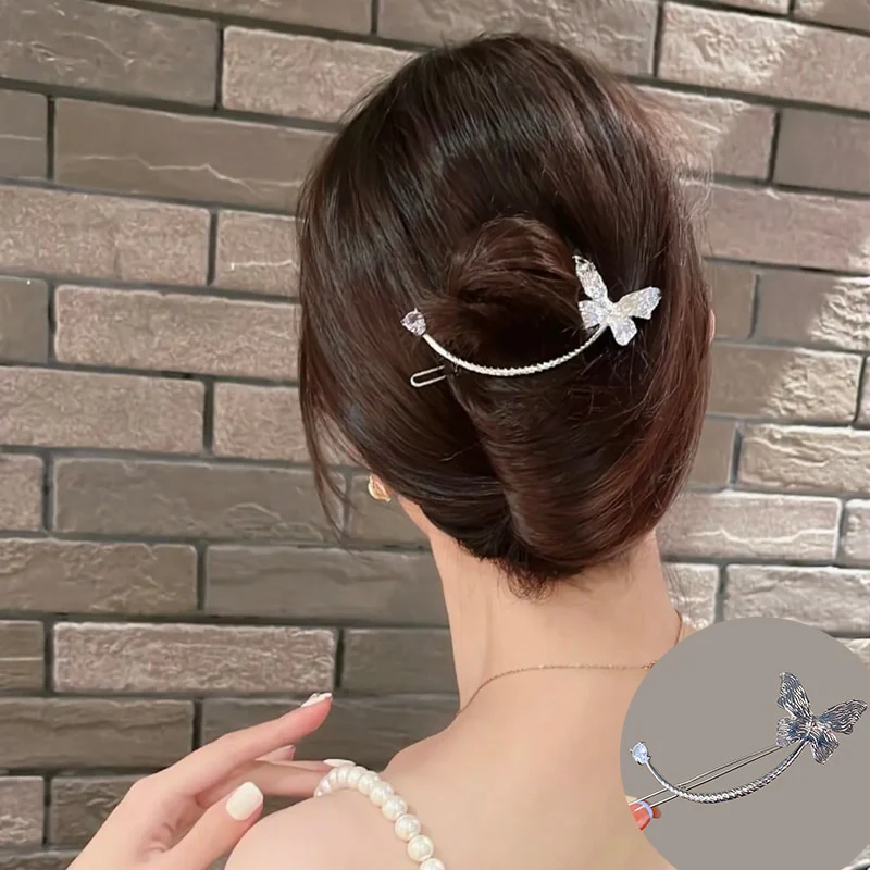 Elegant Rhinestone Metal Hair Pin - Image 35