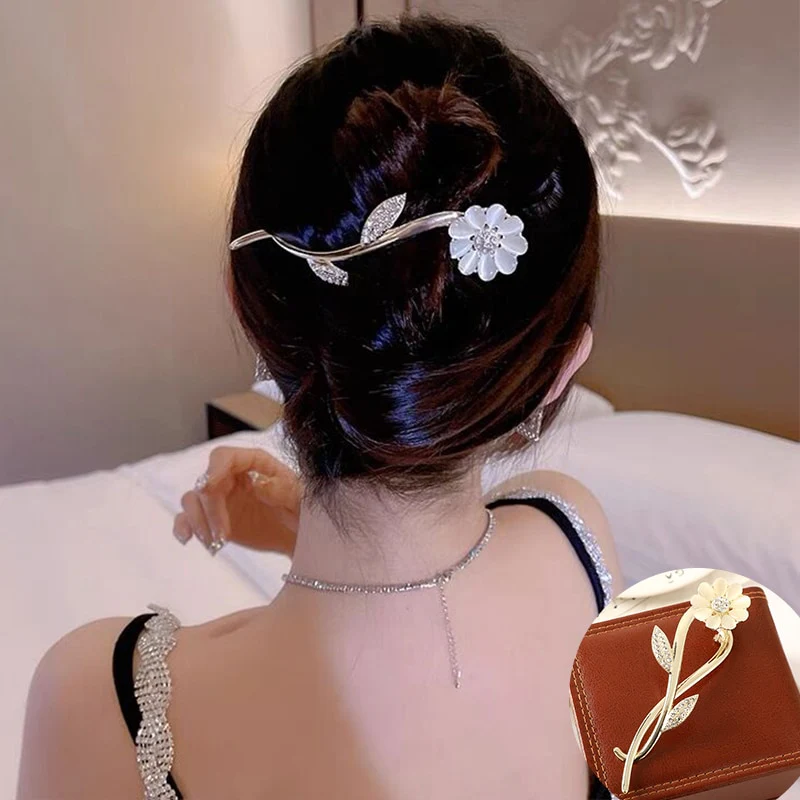 Elegant Rhinestone Metal Hair Pin - Image 36