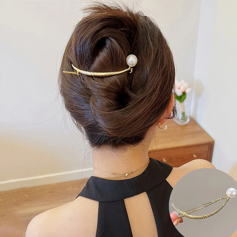 Elegant Rhinestone Metal Hair Pin - Image 37