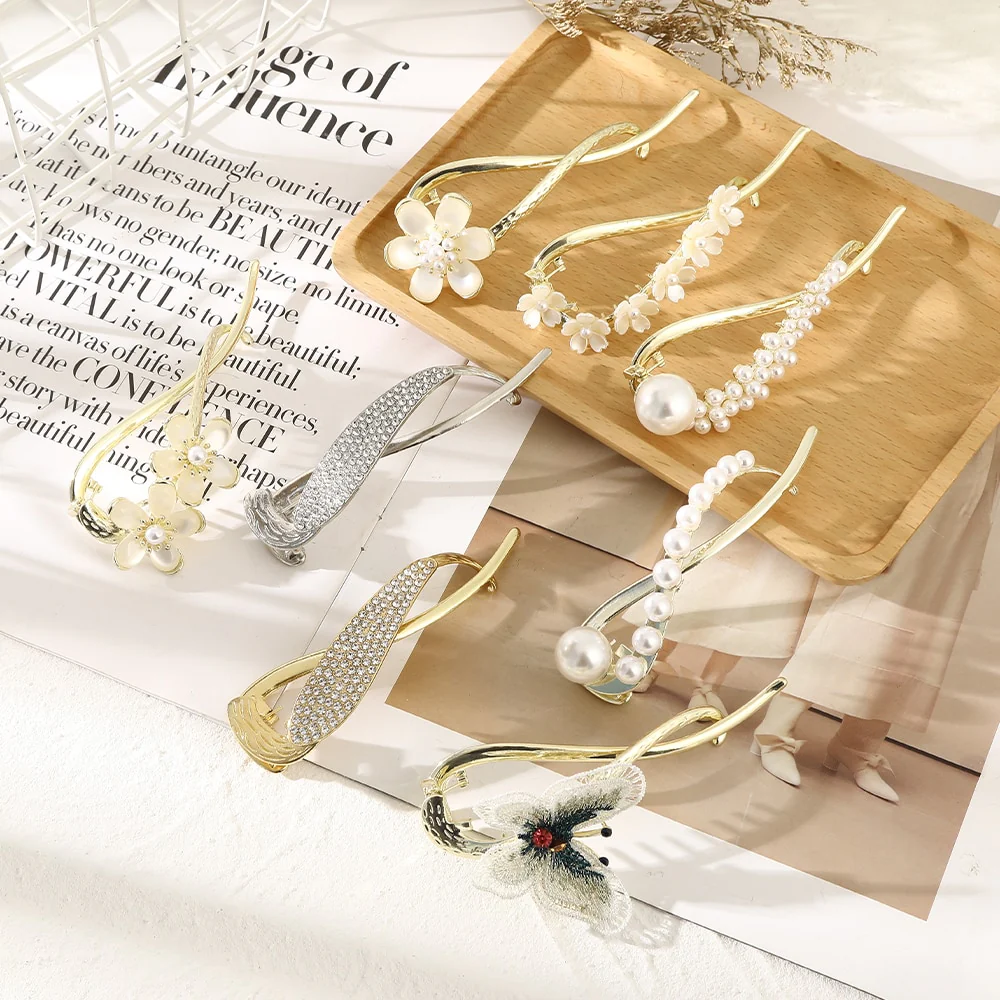 Elegant Rhinestone Metal Hair Pin - Image 41
