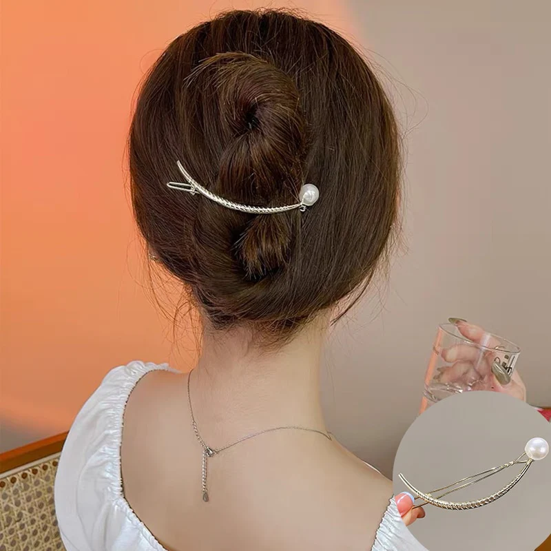 Elegant Rhinestone Metal Hair Pin - Image 7
