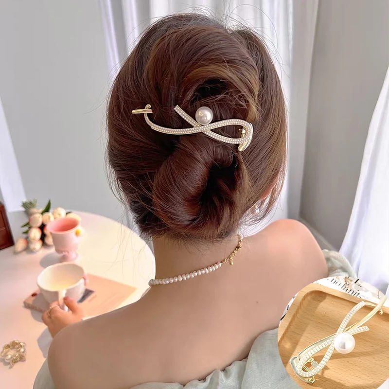 Elegant Rhinestone Metal Hair Pin - Image 9